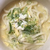 ネギと溶き卵のうどん